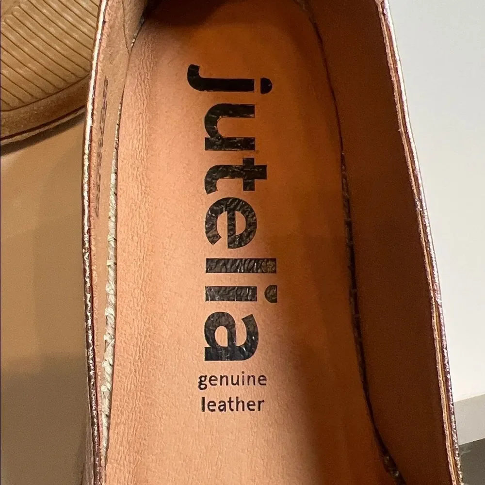 JUTELIA Women’s Made in Spain Espadrilles - Leather  Rosegold